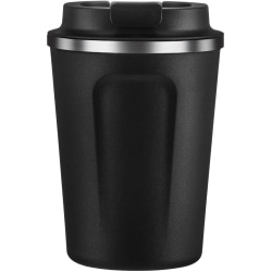 asobu 13-Ounce Cafe Compact Insulated Travel Mug (Black) - 13 fl oz - Flip-top Lid, Spill Proof Closure - BF22BK