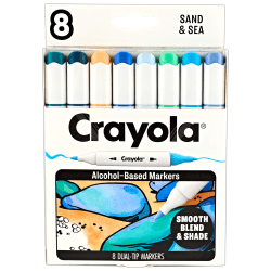 Crayola 8 ct. Dual Tip Alcohol Markers - Color Collections, Sand & Sea