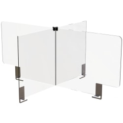 Rosseto Serving Solutions Avant Guarde 360° Safety Shields, 20" x 36", Clear, Set Of 3 Shields