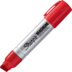 Sharpie Magnum Permanent Marker - Jumbo Marker Point - 15.875 mm Marker Point Size - Chisel Marker Point Style - Red - Plastic Barrel - Felt Tip - 12 / Box