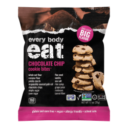 Every Body Eat Chocolate Chip Cookie Bites, 1.1 Oz, Total Qty 20