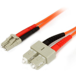 StarTech.com 2m Fiber Optic Cable  - LSZH - LC/SC - OM1 - LC to SC Fiber Patch Cable  - 2m LC/SC Fiber Optic Cable - 2 m LC to SC Fiber Patch Cable - 2 meter LC to SC Fiber Cable  - LSZH - LC/SC - OM1 Fiber Cable