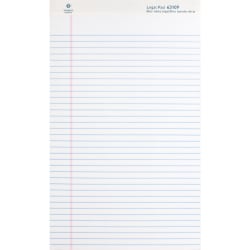 Business Source Writing Pads - 50 Sheets - 0.34" Ruled - 16 lb Basis Weight - Legal - 8 1/2"x14" Sheet Size - 63109