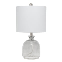 Lalia Home Hammered Glass Jar Table Lamp, 20"H, Gray