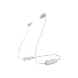 Sony WI-C100 - Earphones with mic - in-ear - neckband - Bluetooth - wireless - white