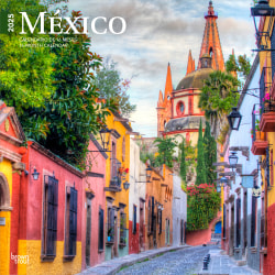 2025 BrownTrout Mexico Monthly Plastic-Free Square Wall Calendar, 12" x 12", Mexico, January to December 2025, 9781975475239