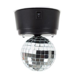U Brands® Magnetic LED Disco Ball Locker Light, 3-3/4" H x 3-3/4" W x 5-1/16"D, Black/Silver