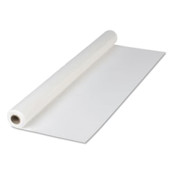 Hoffmaster® Plastic Tablecloth Roll, Rectangle, 40" x 300', White