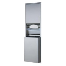 Bobrick ClassicSeries Recessed Paper Towel Dispenser & Waste Receptacle, 17-3/16" x 54-1/8"