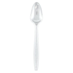 JAM PAPER Big Party Pack of Premium Plastic Spoons, Clear, 100 Disposable Spoons/Box