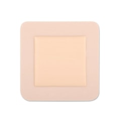 Medline Optifoam Adhesive Dressings, 6" x 6", Tan, Pack Of 10