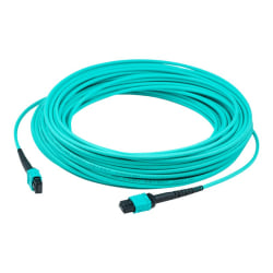 AddOn 5m MPO OM4 Aqua Patch Cable - Patch cable - MPO multi-mode (M) to MPO multi-mode (M) - 5 m - fiber optic - simplex - 50 / 125 micron - OM4 - halogen-free - aqua