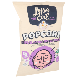 LesserEvil Organic Popcorn, Himalayan Sweetness, 6.4 Oz, Total Qty 12
