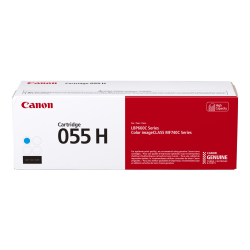 Canon® 055H Cyan High Yield Toner Cartridge, 3019C001