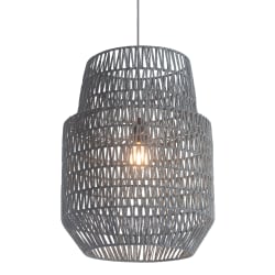 Zuo Modern® Daydream Ceiling Lamp, 17-7/10"W, Gray Shade/Gray Base