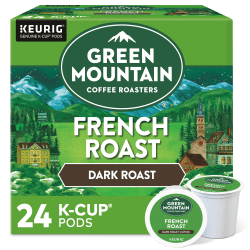 Green Mountain Coffee® Single-Serve Coffee K-Cup® Pods, French Roast, Carton Of 24