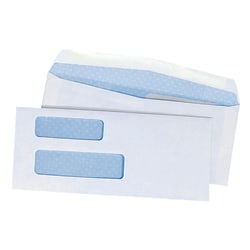 Quality Park® #9 Envelopes, Double Window, Security, Gummed Flap, Box Of 500