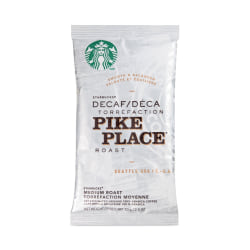 Starbucks Coffee Fraction Packs, Pike Place Decaf, 2.7 Oz, Carton Of 72 Packs