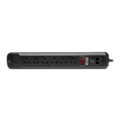 Tripp Lite Surge Protector Power Strip 120V Right Angle 7 Outlet RJ11 Black - Surge protector - 15 A - AC 120 V - 1.8 kW - output connectors: 7 - black - for P/N: CLAMPUSBLK, CLAMPUSW