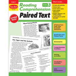 Evan-Moor Educational Publishers Reading Comprehension: Paired Text, Grade 3