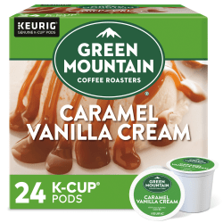 Green Mountain Coffee® Single-Serve Coffee K-Cup® Pods, Caramel Vanilla Cream, Carton Of 24