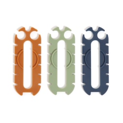 U Brands® Oval Headphones Cord Caterpillar Wraps, 1/8", Assorted Colors, Set Of 3 Wraps, 7145U06-24