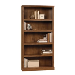 Sauder® Select 70"H 5-Shelf Bookcase, Oiled Oak