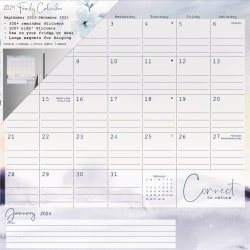 2024 DateWorks Monthly Magnetic Family Calendar, 12" x 12", Mindfulness, January To December 2024