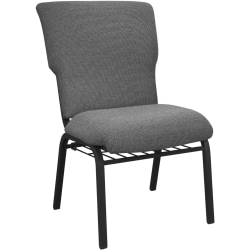 Flash Furniture Advantage Discount Church Chair, Black Marble/Black