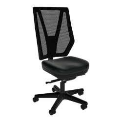 Sitmatic GoodFit Mesh Small-Scale Synchron High-Back Chair, Black Polyurethane/Black