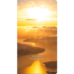 2024-2025 DateWorks 2-Year Monthly Pocket Planner, 3-1/2" x 6-1/2", Sunsets, January 2024  To December 2025