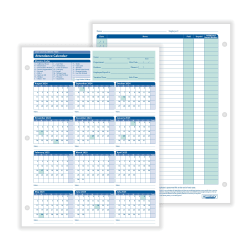 ComplyRight® 2024-2025 Academic Attendance Calendar, 8 1/2" x 11", Pack Of 50