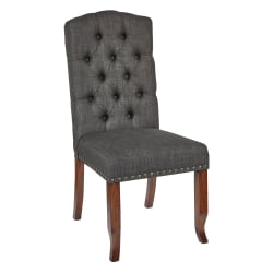 Ave Six Jessica Tufted Dining Chair, Charcoal/Espresso