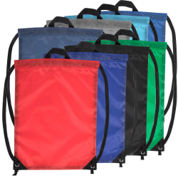 Trailmaker Basic Drawstring Bags, 18", Assorted Colors, Pack Of 100 Bags
