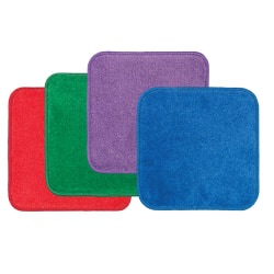 Flagship Carpets Jumbo Seating Squares, 16" x 16", Multicolor, Set Of 24