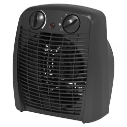 Comfort Glow 5,120-BTU Portable Electric Space Heater & Fan Combo with Adjustable Thermostat, Black, EFH1522B