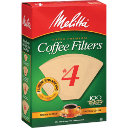 Melitta Coffee Filters, Cone, No. 4, Pack Of 100