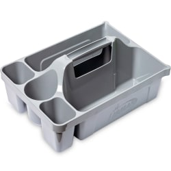 Libman Commercial Polypropylene Maid Caddies, 7-1/2" x 11-1/2" x 16", Gray, Case Of 6 Caddies