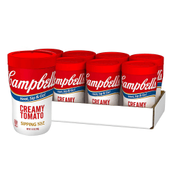 Campbell's On The Go Creamy Tomato Soup Cups, 11.1 Oz, Pack Of 8 Cups