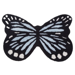 Dormify Washable Butterfly-Shaped Accent Rug, Blue