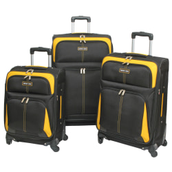 Overland Geoffrey Beene Golden Gate 3-Piece Luggage Set, Black/Gold