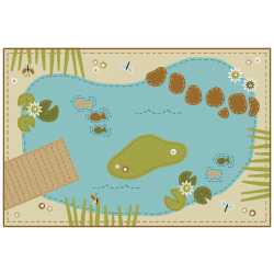Carpets for Kids® KID$Value Rugs™ Tranquil Pond Activity Rug, 3' x 4'6", Tan