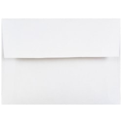 JAM Paper® Booklet Envelopes, A2, Gummed Seal, White, Pack Of 100 Envelopes