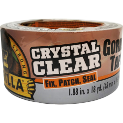 Gorilla Crystal Clear Tape - 18 yd Length x 1.88" Width - 1 Each - Clear