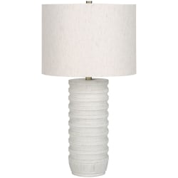 Monarch Specialties Wang Table Lamp, 28"H, Ivory/Cream