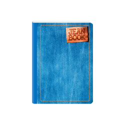 Norma Notebook, Jean, 100 Sheets, College Rule, 7-1/2" x 9-3/4", Blue, Total Qty 1