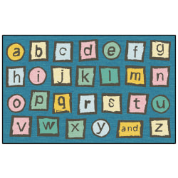 Carpets for Kids® KID$Value PLUS™ Alphabet Blocks Activity Rug, 7'6" x 12' , Dark Blue