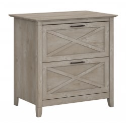 Bush Business Furniture Key West 30"W Lateral 2-Drawer File Cabinet, Washed Gray, Standard Delivery