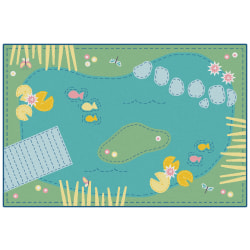 Carpets for Kids® KID$Value PLUS™ Tranquil Pond Activity Rug, 6' x 9', Green