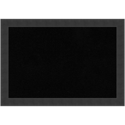 Amanti Art Rectangular Non-Magnetic Cork Bulletin Board, Black, 20" x 14", Mezzanotte Black Wood Frame